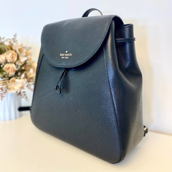 Kate Spade purse and wallet leila large flap backpack black - Picture 5 of 12
